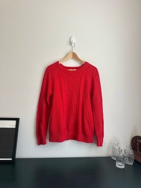 The Gap Vintage Classic Red Cable Knit Sweater